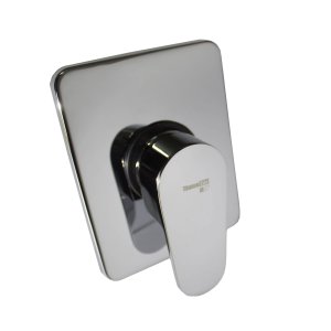 Mezclador ducha monocontrol metalico cuadrado
