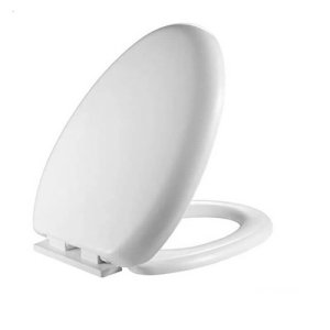 Asiento Sanitario Cierre Suave Alongado Blanco